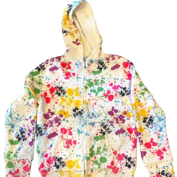 L.A. Kitty Other - LA Kitty Girls Vintage Hoodie Fleece Jacket Color Patch - Medium - Like New Cond